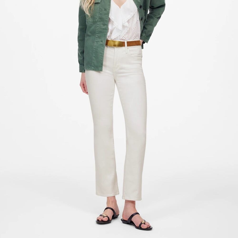Madewell White Kick Out Crop Jeans Size 23